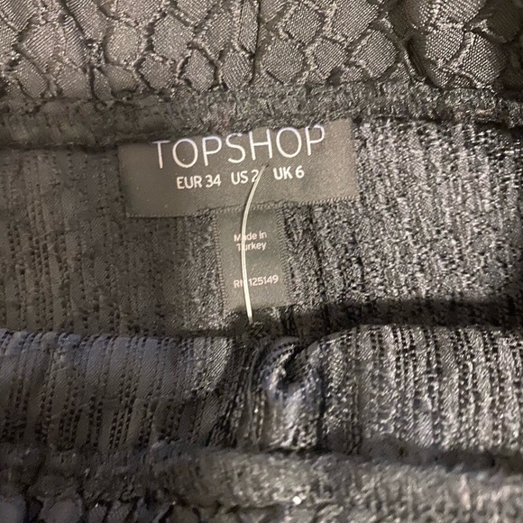Topshop Black Snakeskin Asymmetrical Wrap Skirt - Picture 3 of 5